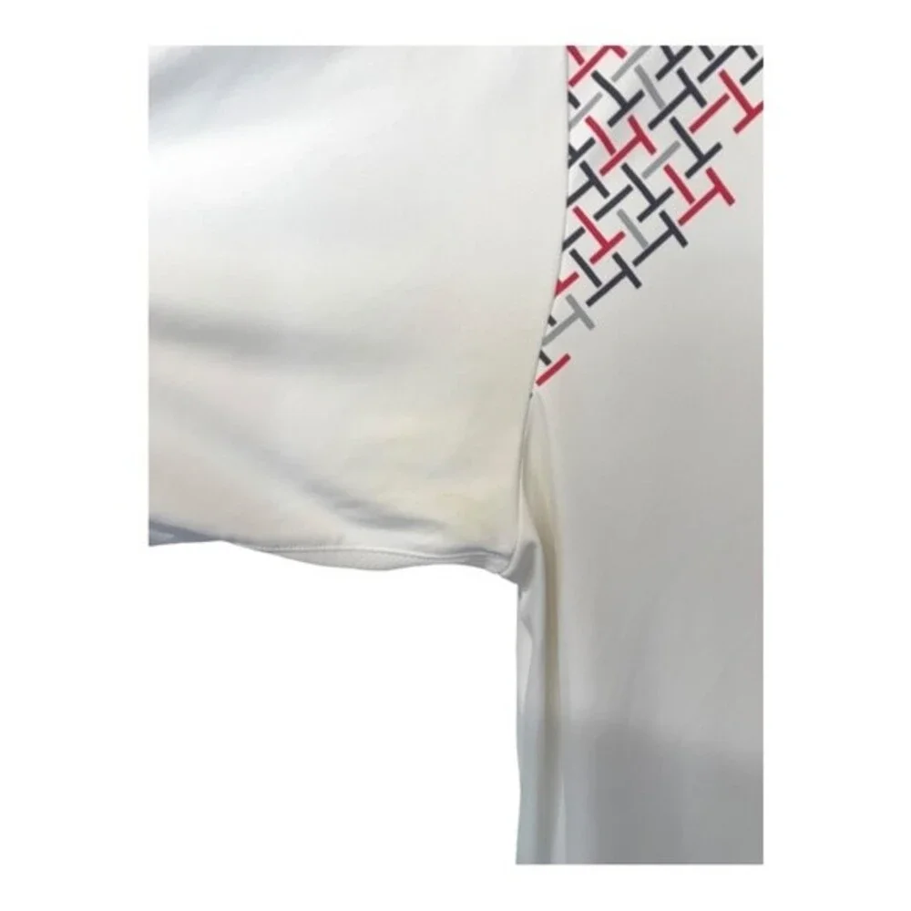 Adidas | Climacool Mens White Abstract Design Polo‎ Shirt L